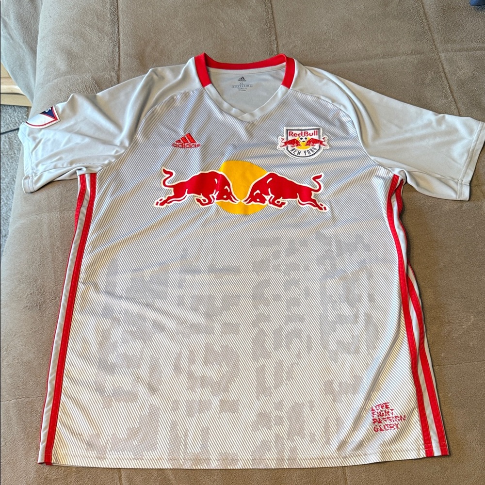 Adidas Gray and Red Soccer Jersey